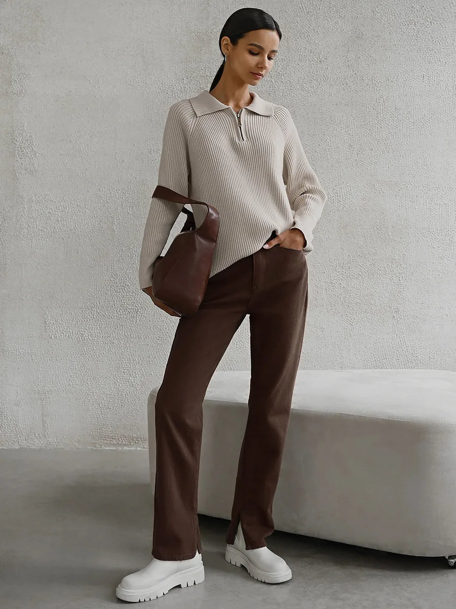 Casual Polo Neck Sweater