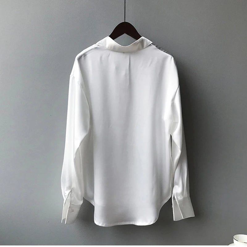 Vintage Satin Button-Down Shirt
