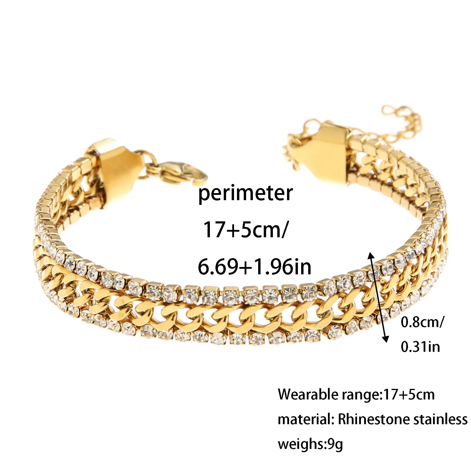 18K Gold Plated Bracelet with Cubic Zirconia