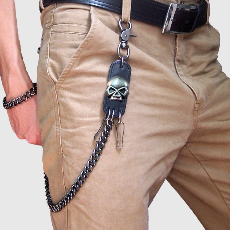 Motorcycle Chain Keychain Jeans Biker