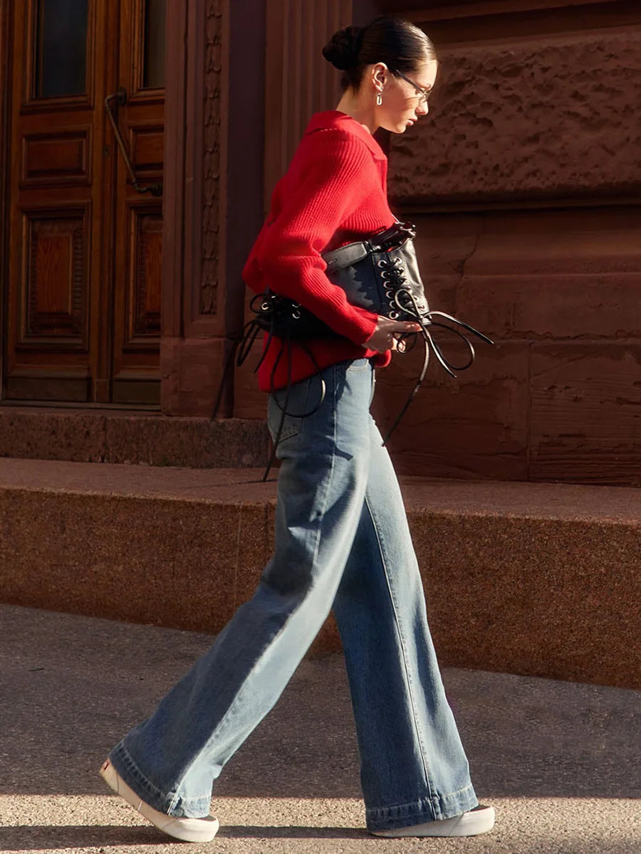 Casual Polo Neck Sweater