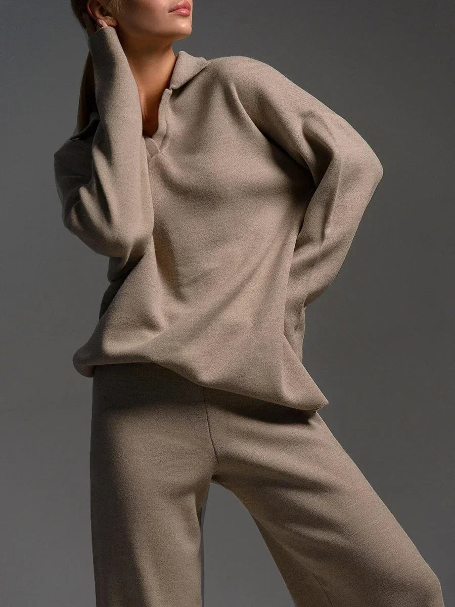 Thick Knit Winter Sweater and Pants Set