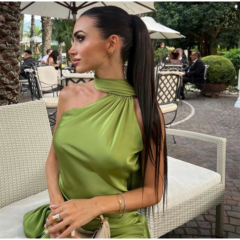 Elegant long female dress