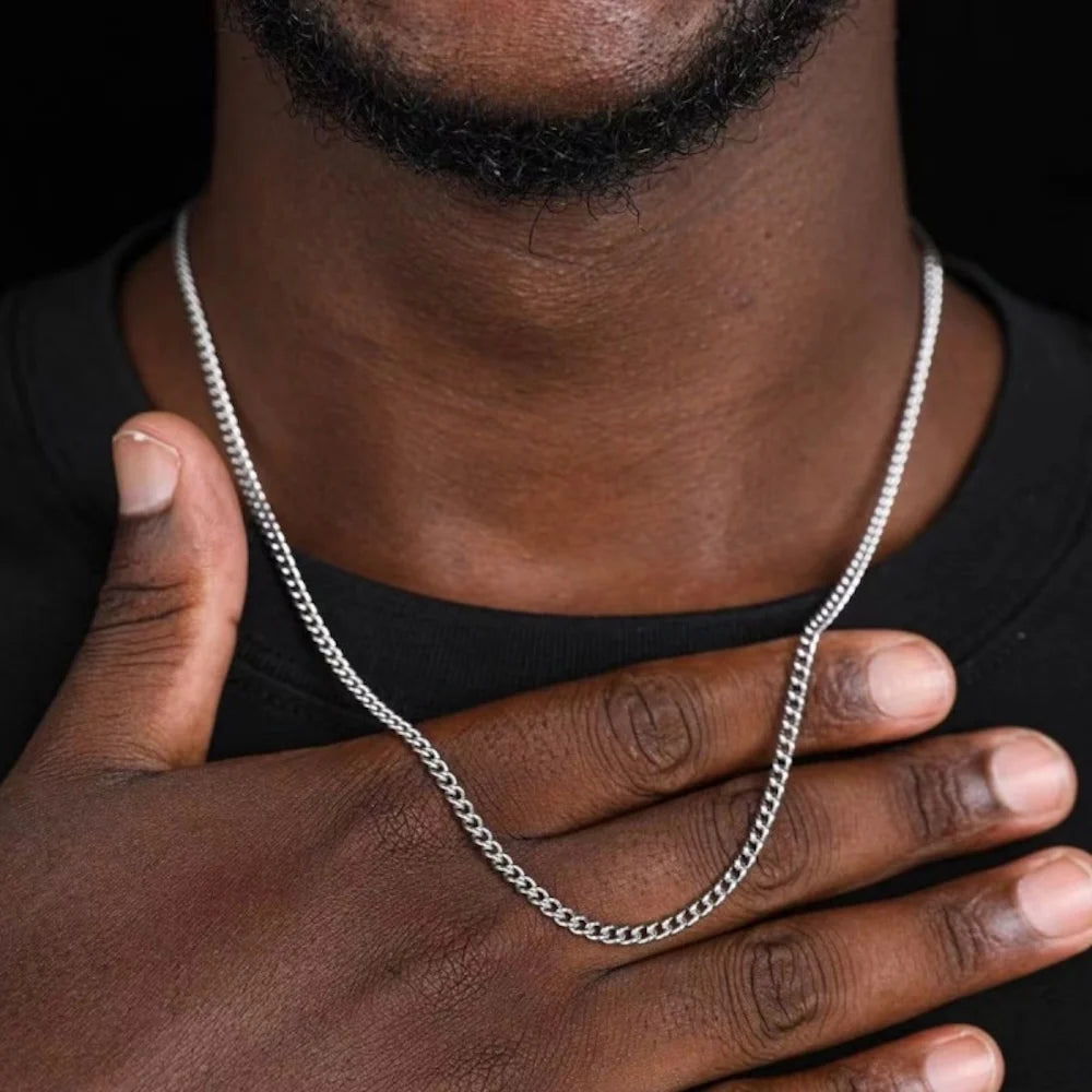 3mm Cuban Chain – Stainless Steel