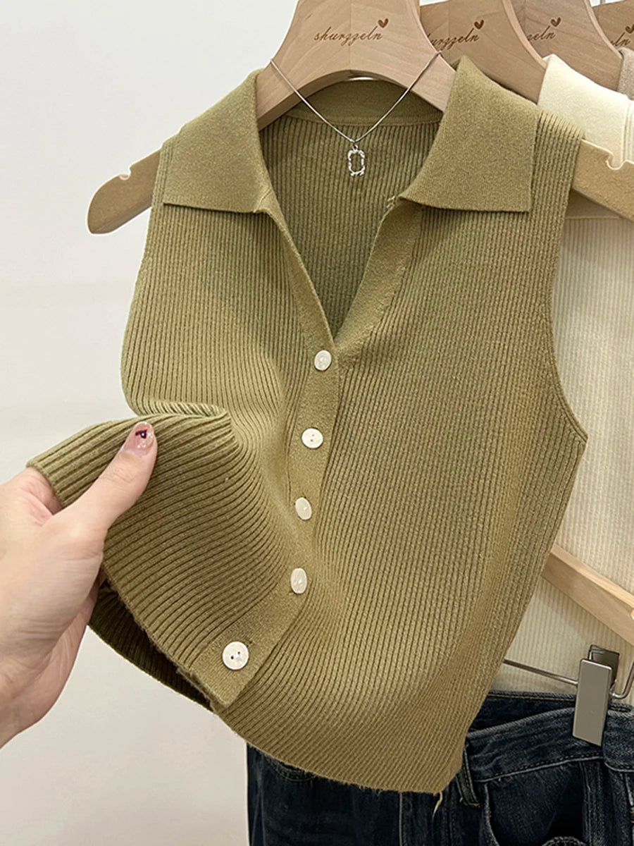 Slim Korean Knitted Cardigan