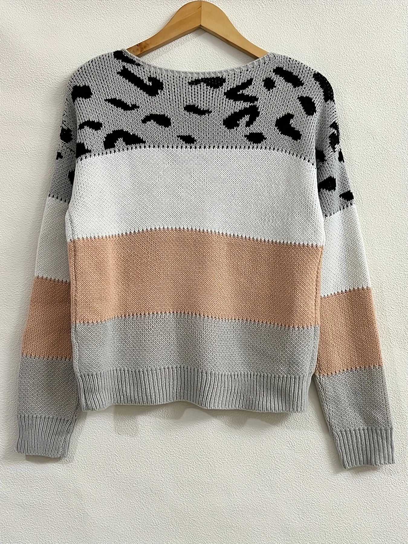 Leopard Print Wool Blouse Comfort and Casual Style