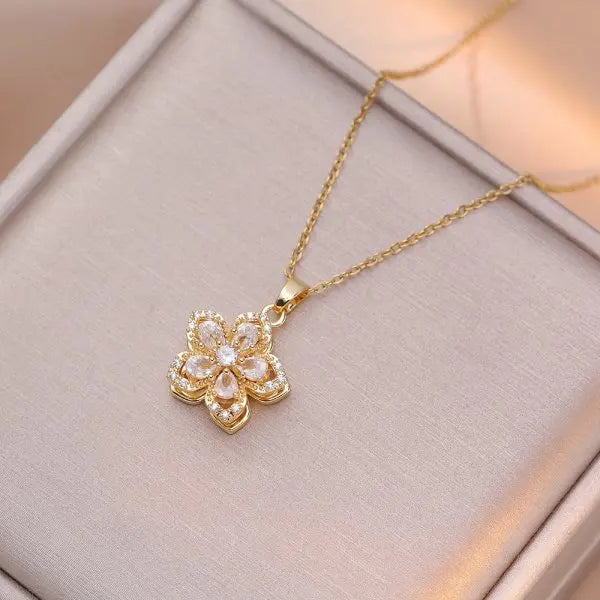 Tulip and Strawberry Pendant Necklace