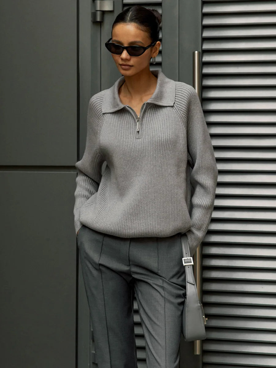 Casual Polo Neck Sweater