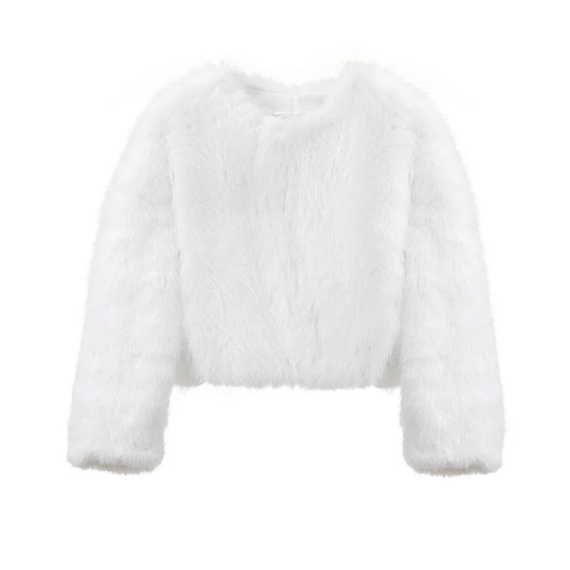 Gardient Luxury Faux Fur Coat