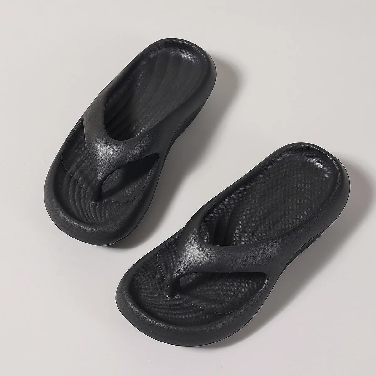 Pair of thick EVA platform flip flops