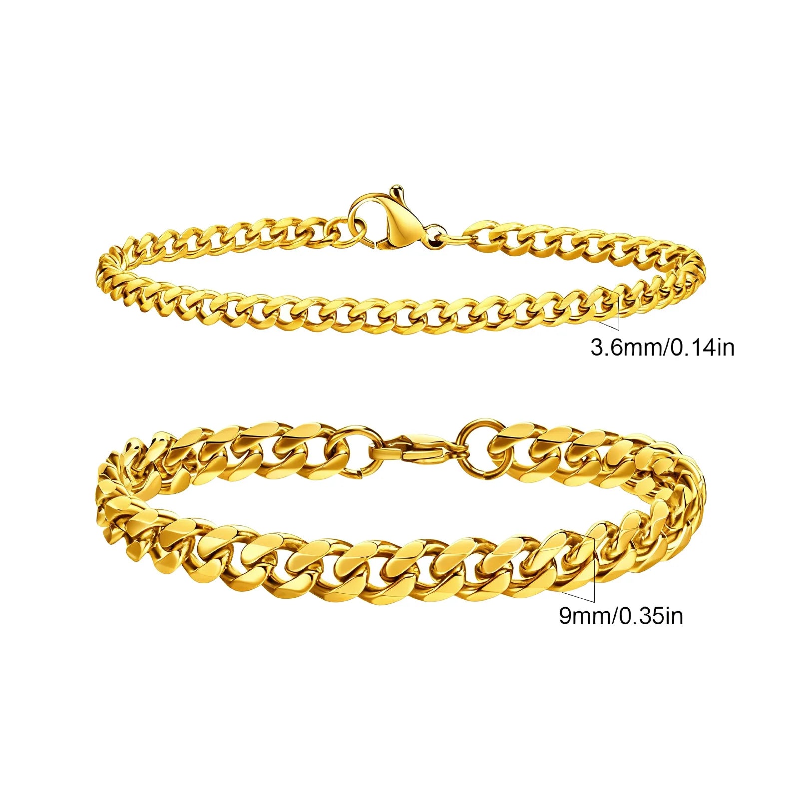 Set of 2 Stainless Steel Bracelets