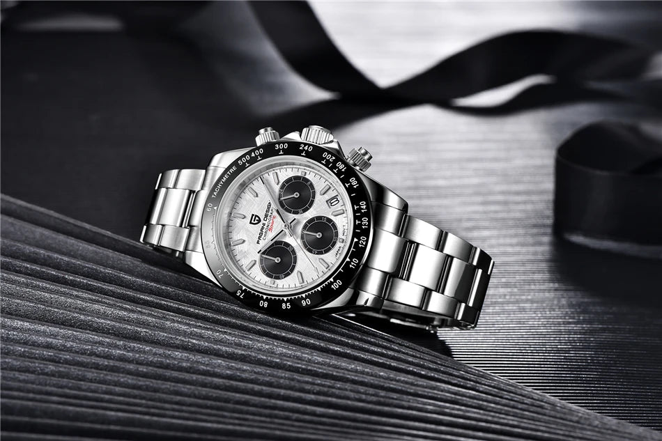 Luxury Retro Chronograph Watch with Sapphire