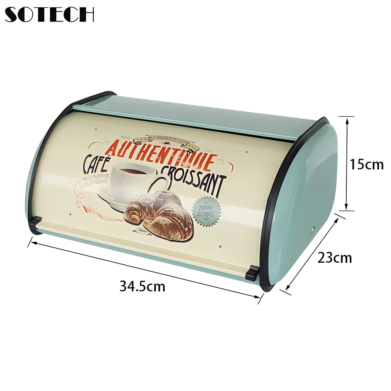 Bread Box with Clamshell Style Opening