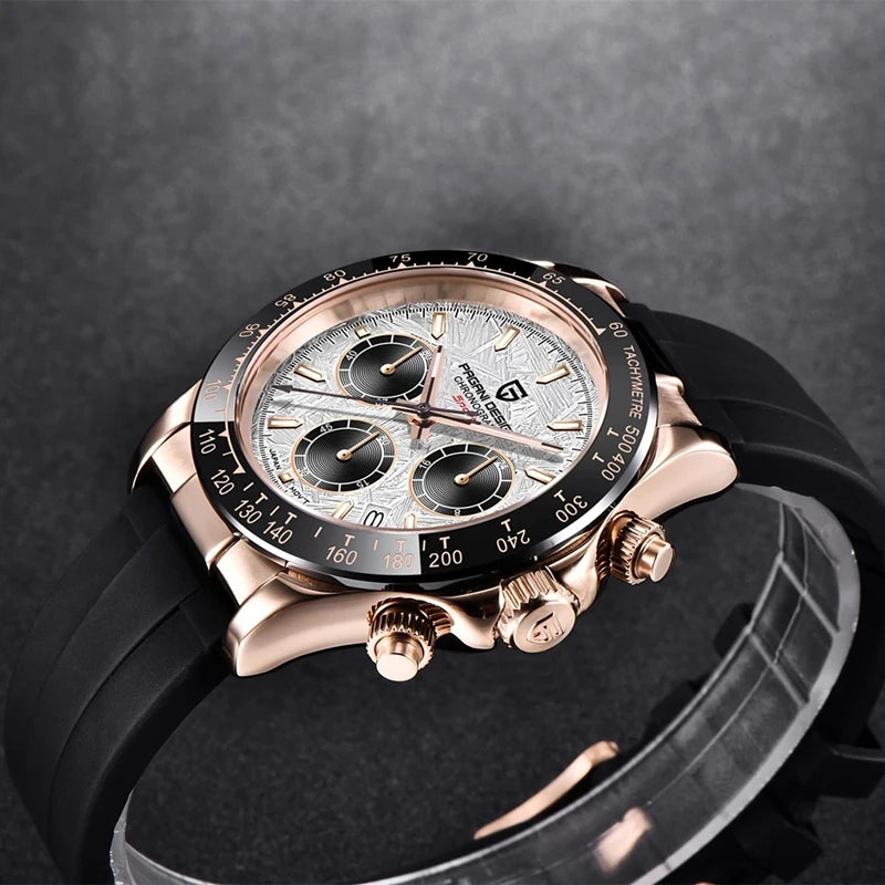 Luxury Retro Chronograph Watch with Sapphire
