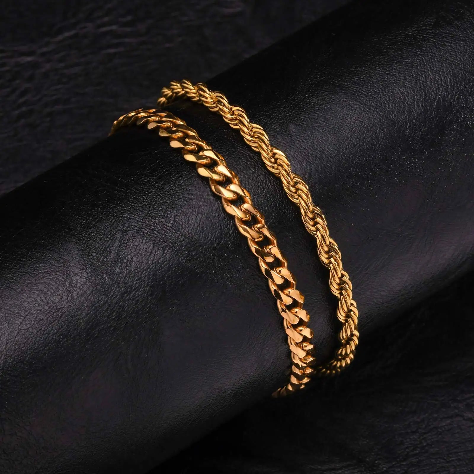 Set of 2 Stainless Steel Bracelets