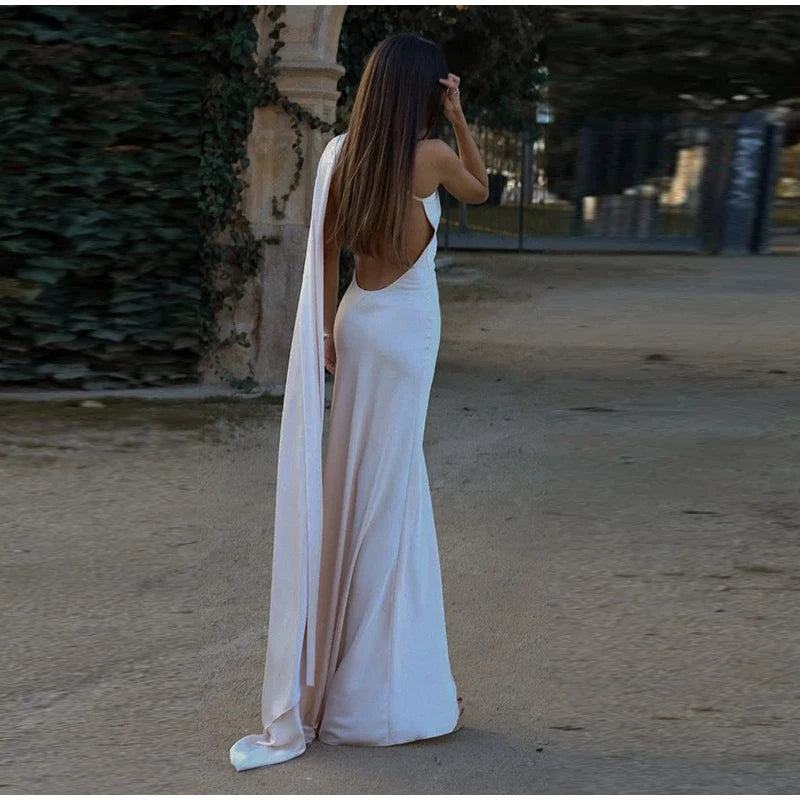 Elegant long female dress