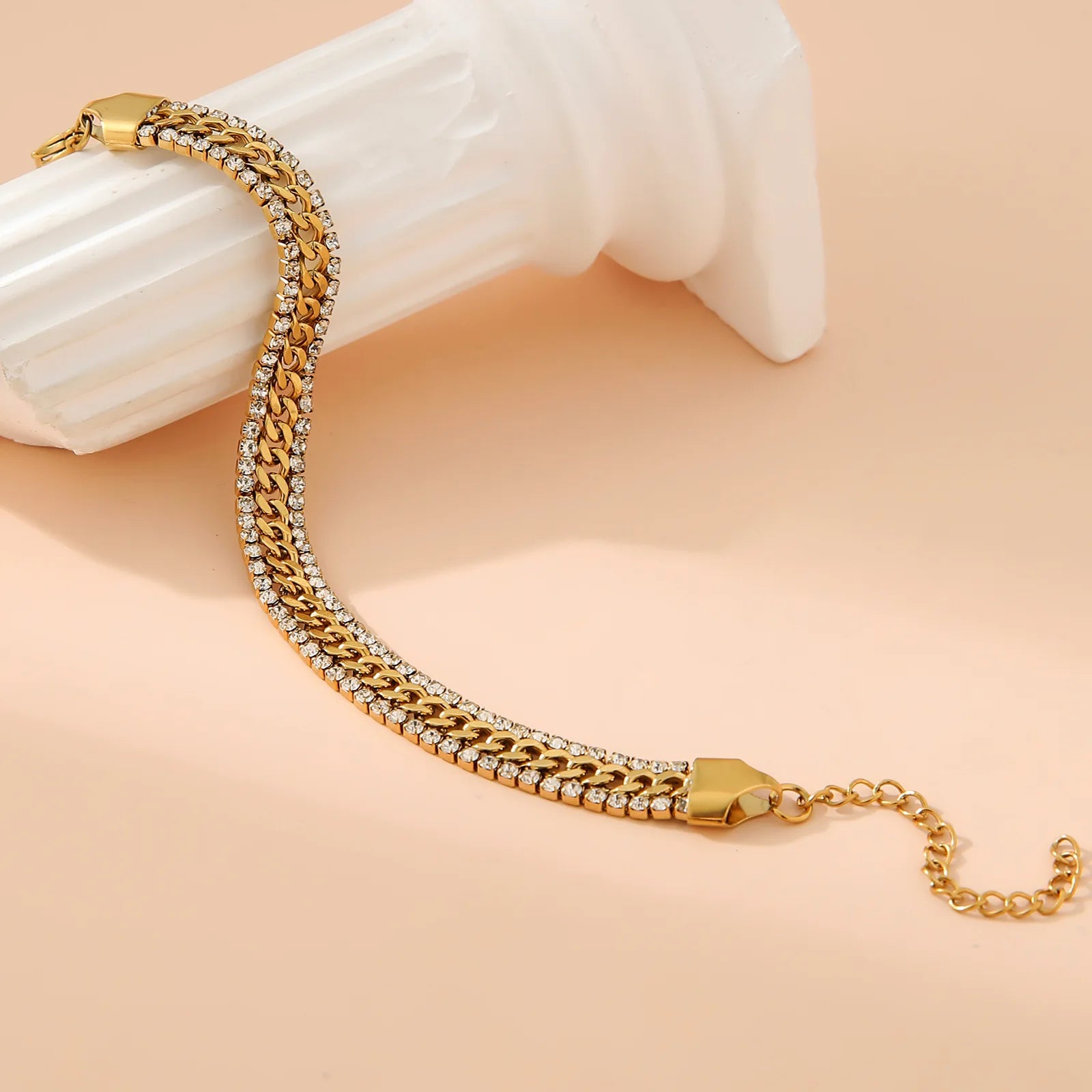 18K Gold Plated Bracelet with Cubic Zirconia