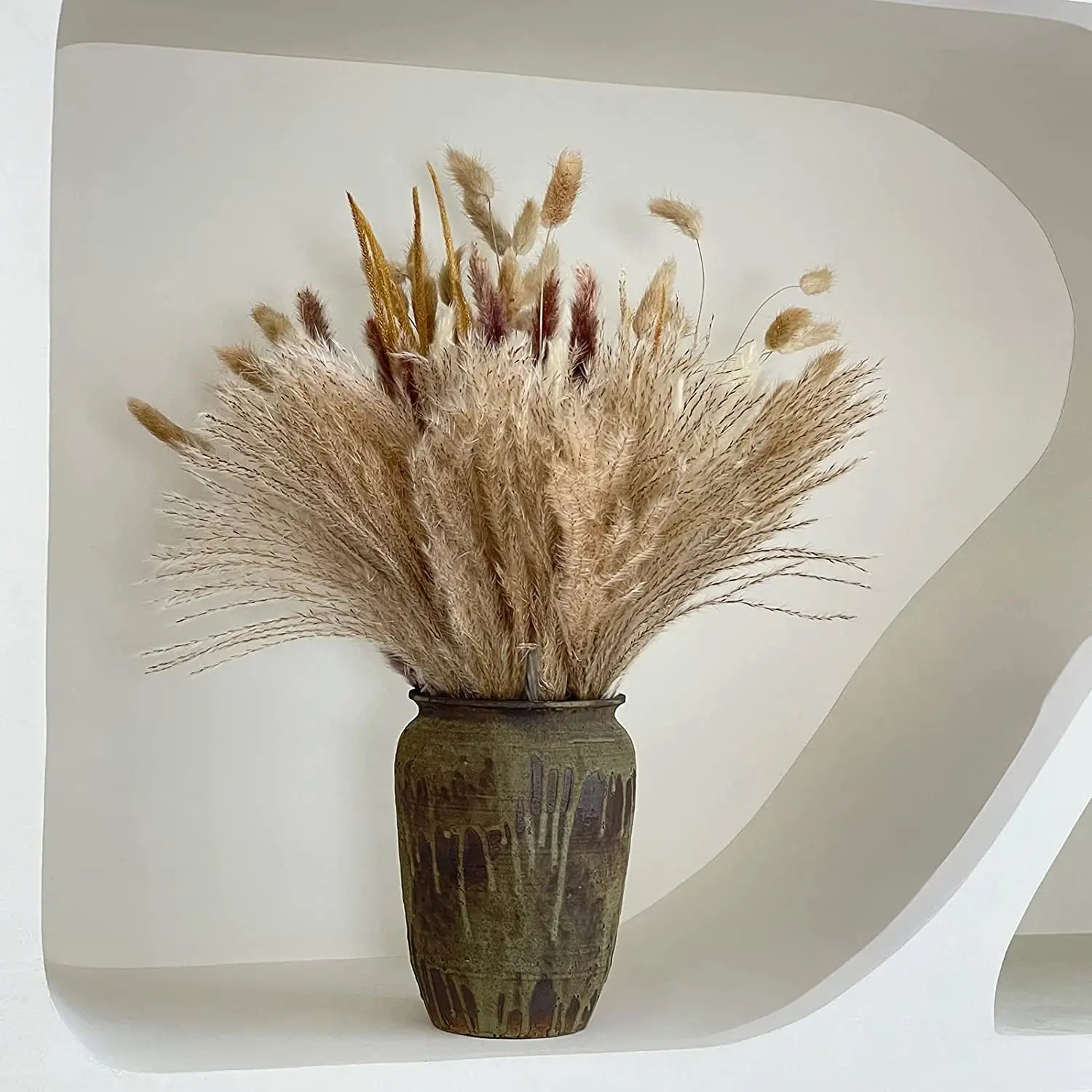 120 units of dried pampas grass for home and vintage decoration