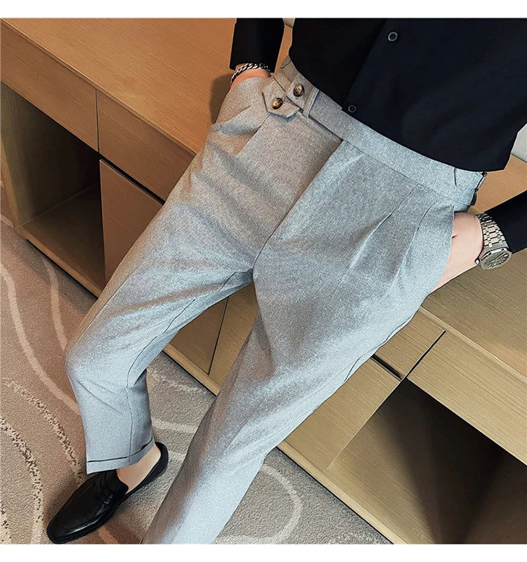 Slim Fit British Style Dress Pants