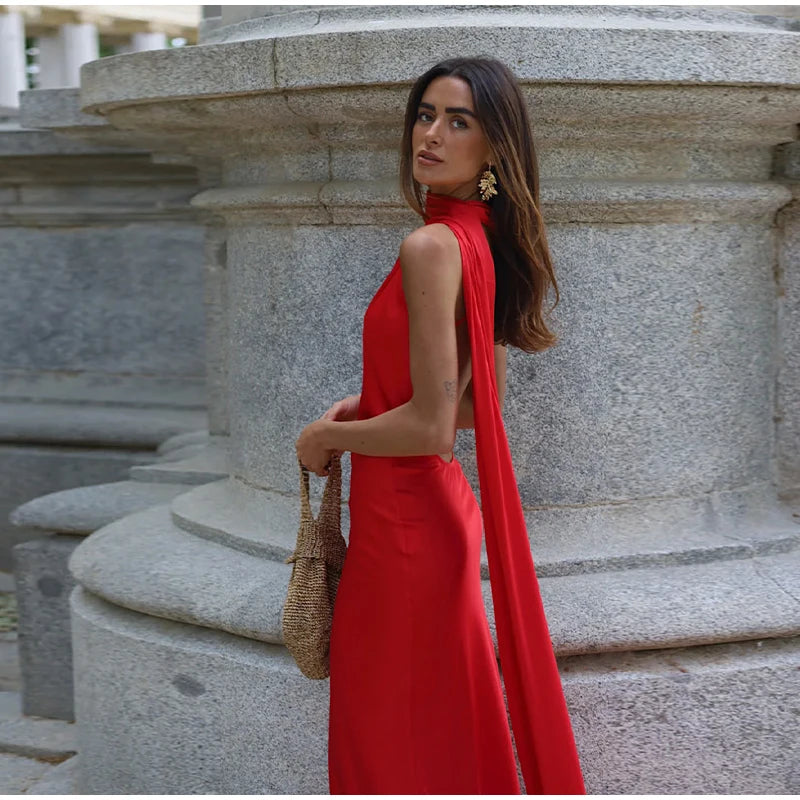 Elegant long female dress