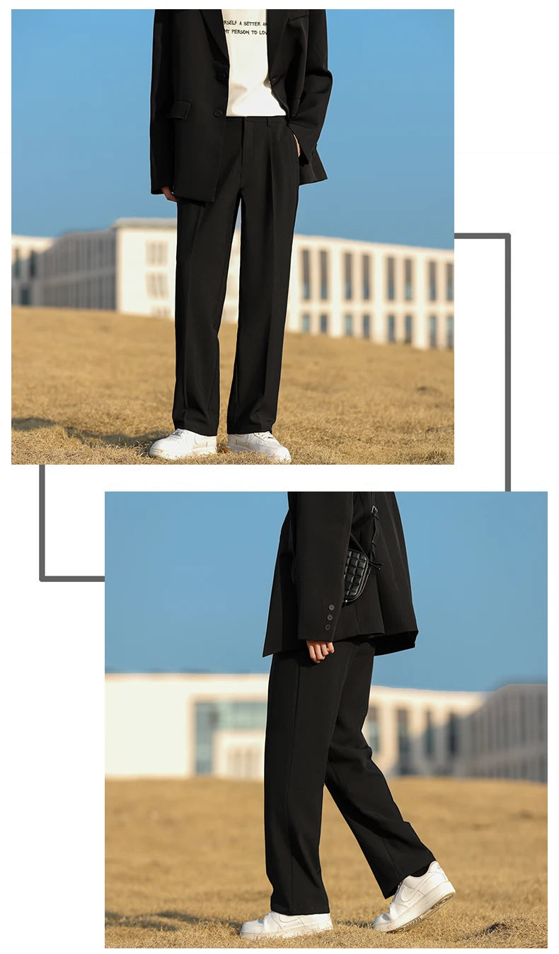 Oversized Suit Pants with Elastic Waist
