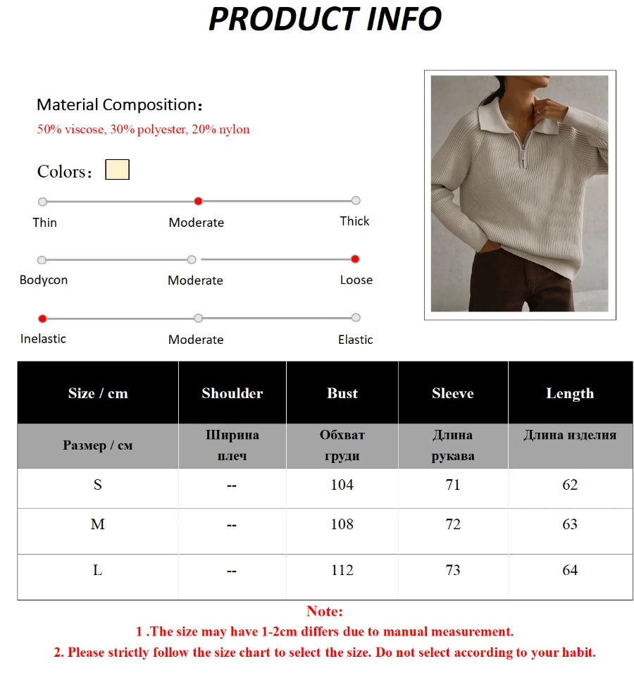 Casual Polo Neck Sweater