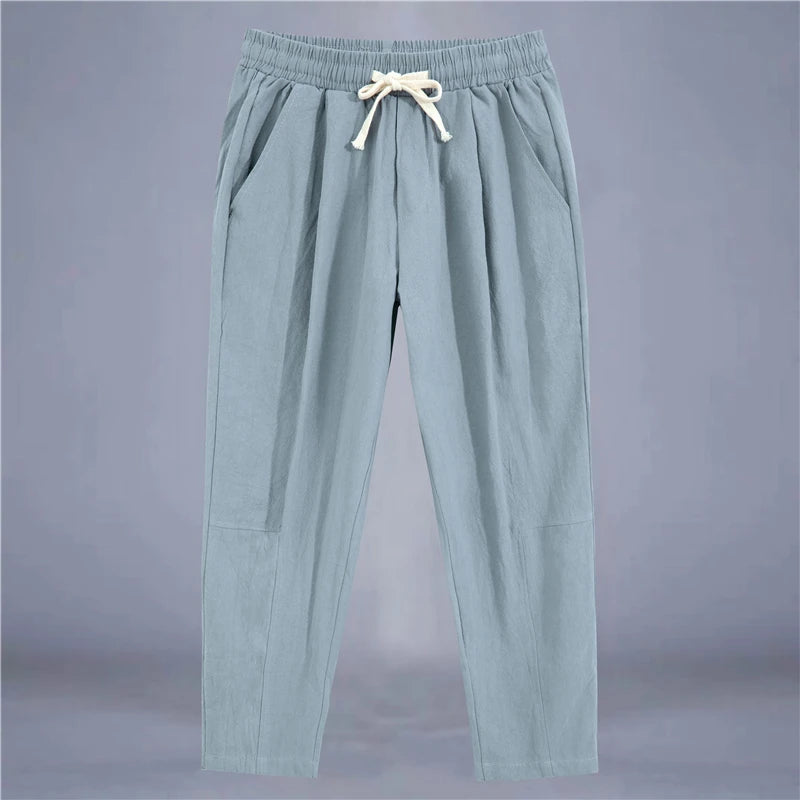 Men's Casual Cotton and Linen Pants