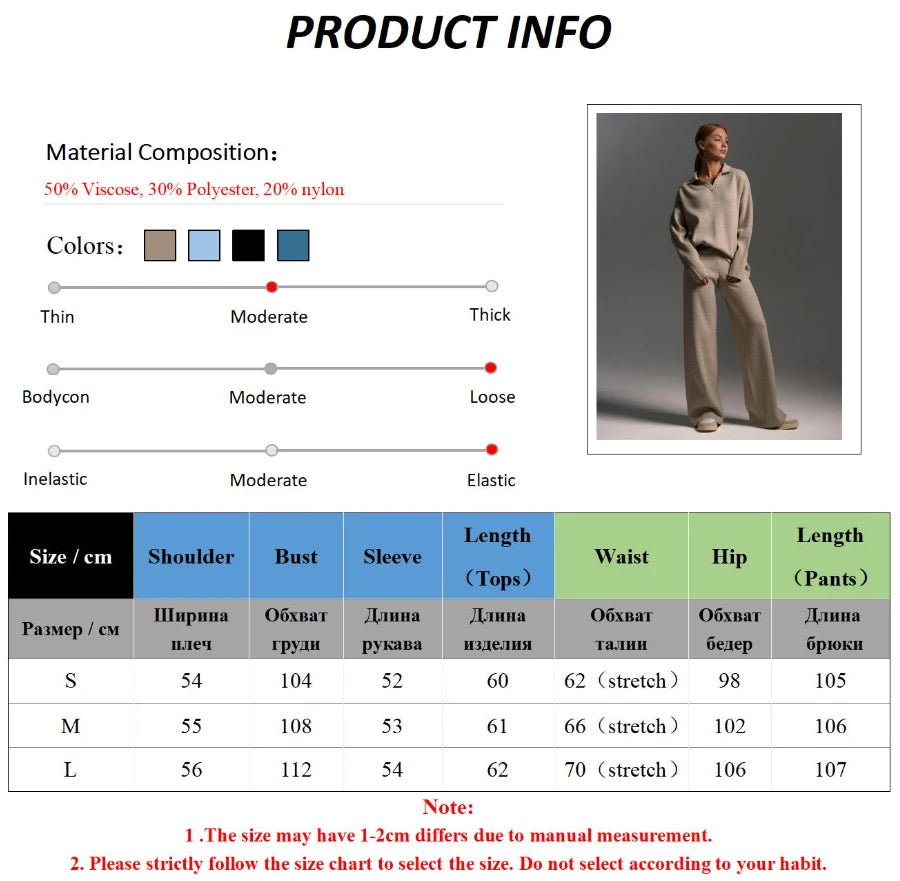 Thick Knit Winter Sweater and Pants Set