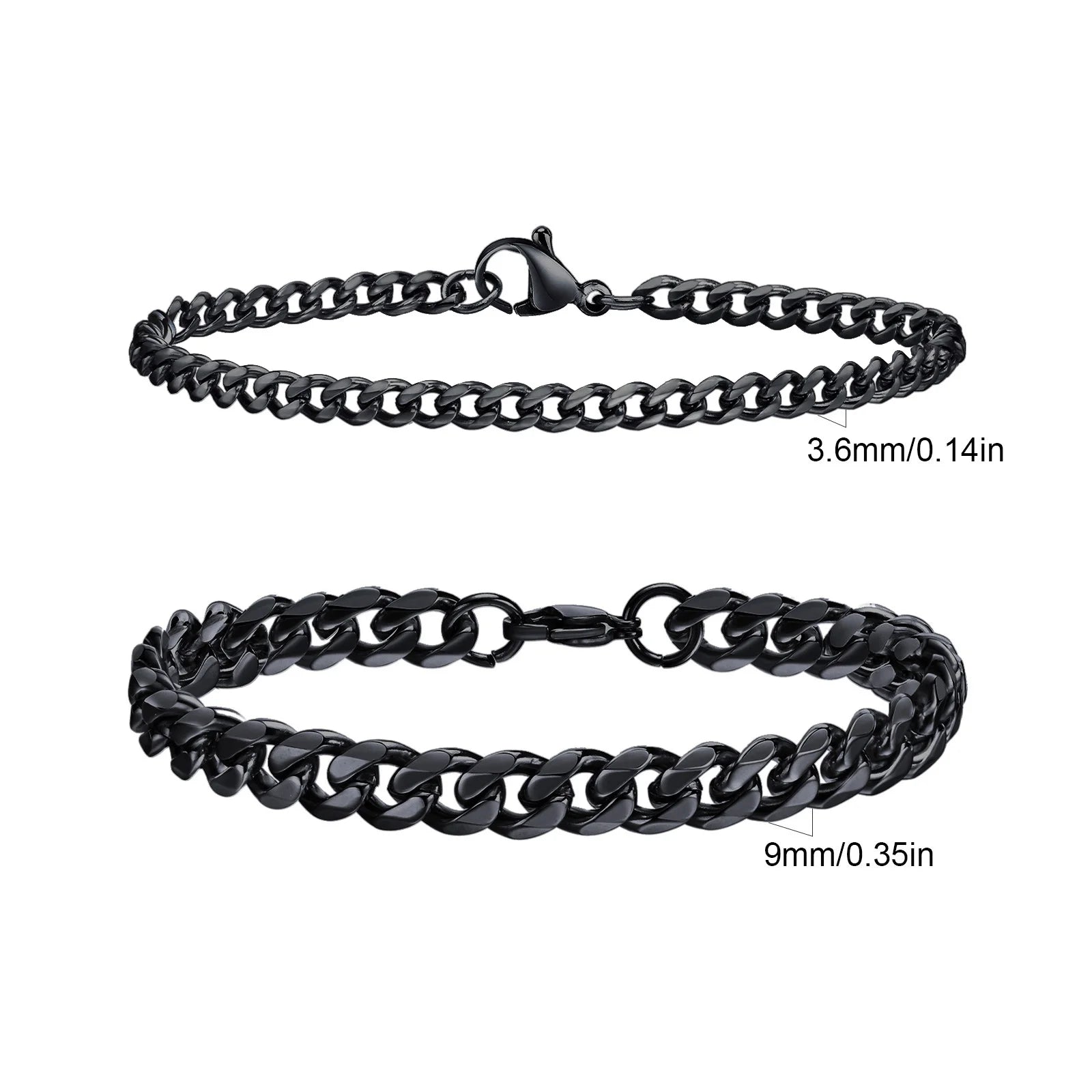 Set of 2 Stainless Steel Bracelets