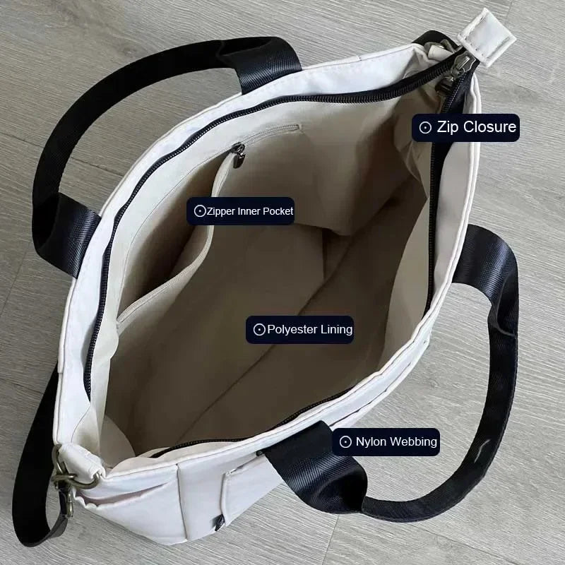 New Casual Large Capacity Waterproof Nylon Shoulder Tote Bag