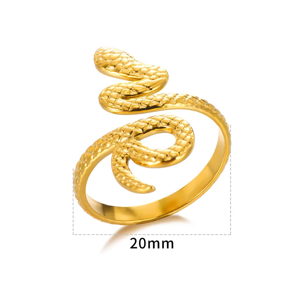 Snake Ring in 18K Gold Plated Stainless Steel