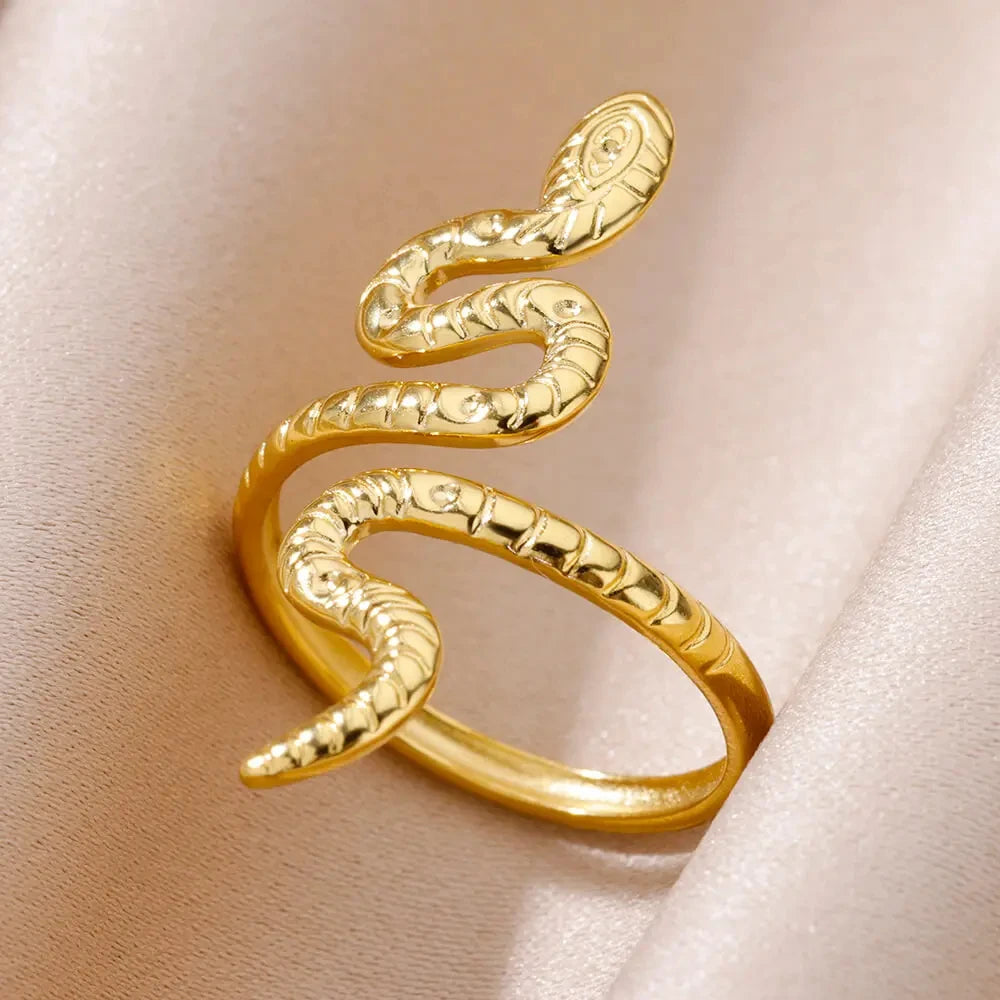 Snake Ring in 18K Gold Plated Stainless Steel