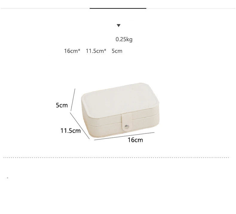 Faux Leather Travel Jewelry Case