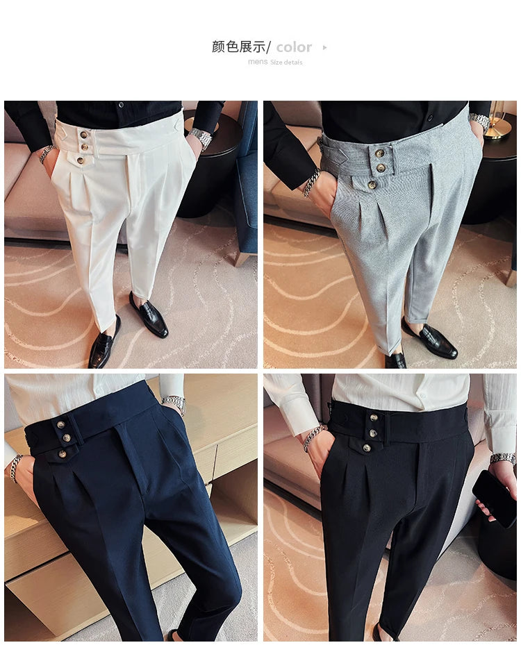 Slim Fit British Style Dress Pants