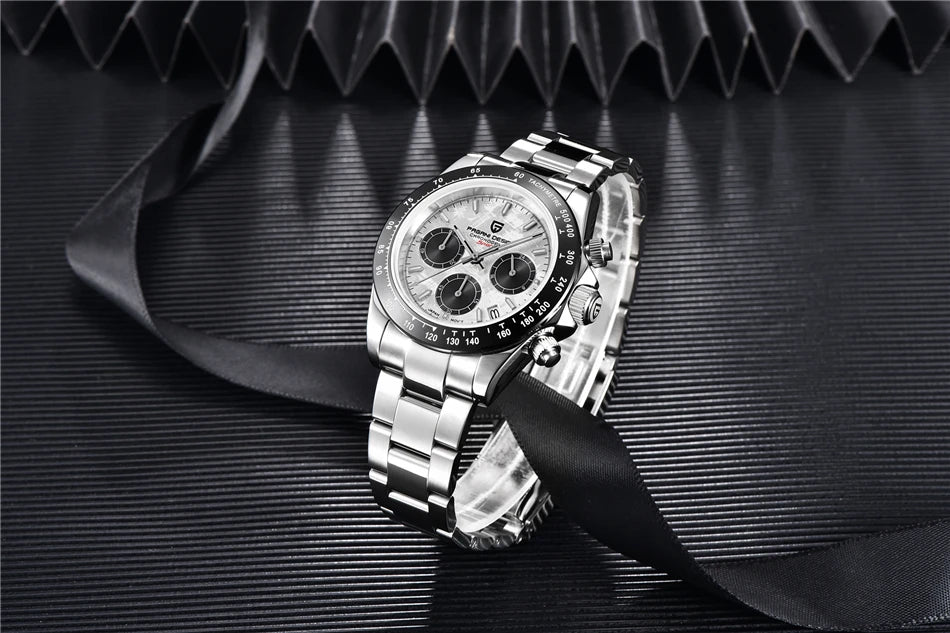 Luxury Retro Chronograph Watch with Sapphire