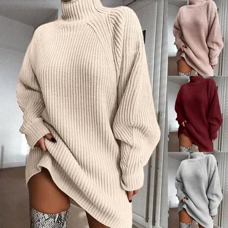 Vintage Long Sleeve Sweater Dress