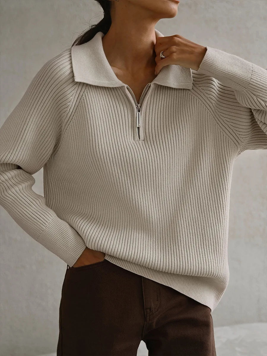 Casual Polo Neck Sweater