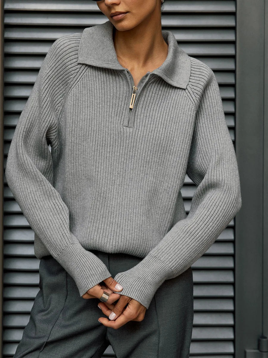 Casual Polo Neck Sweater