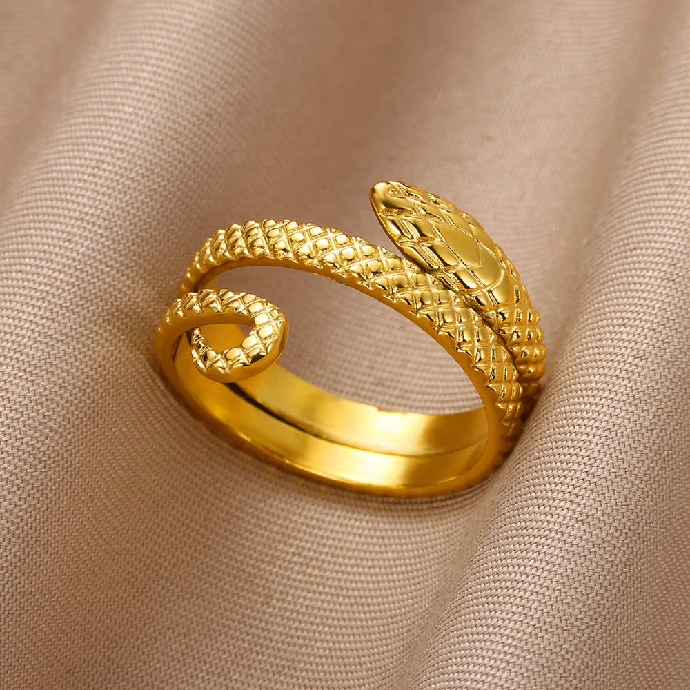 Snake Ring in 18K Gold Plated Stainless Steel