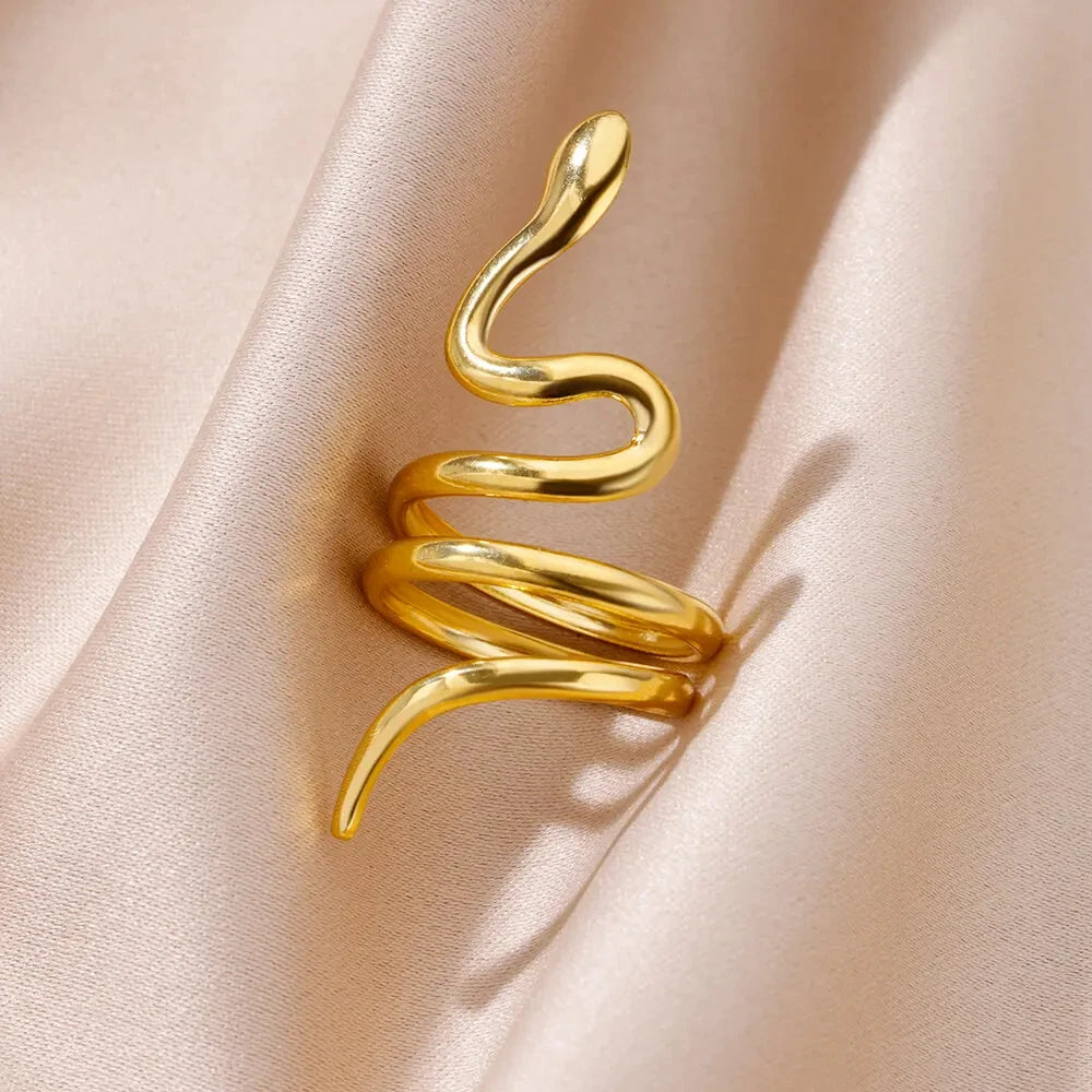Snake Ring in 18K Gold Plated Stainless Steel