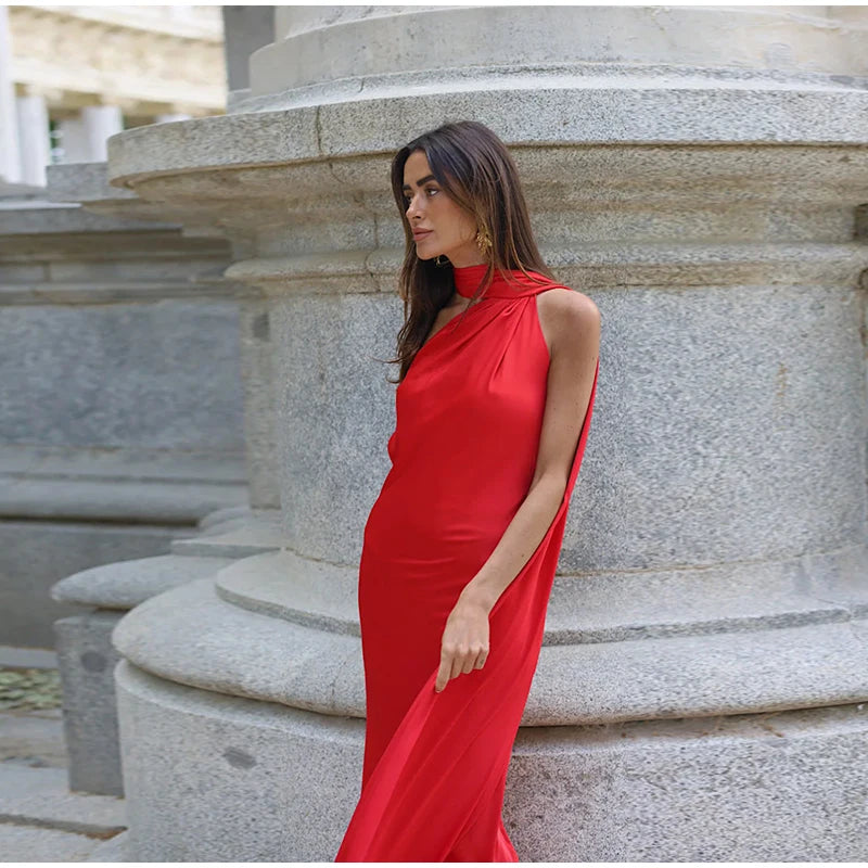 Elegant long female dress