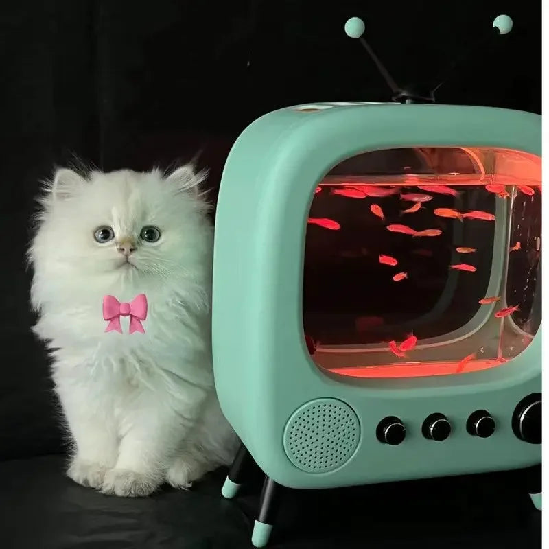 Cute Transparent Retro Tabletop Aquarium
