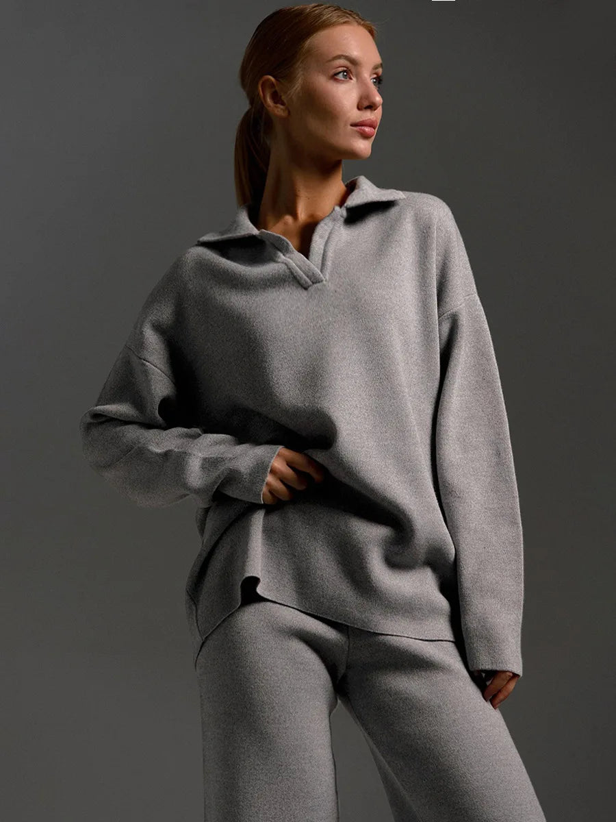 Thick Knit Winter Sweater and Pants Set