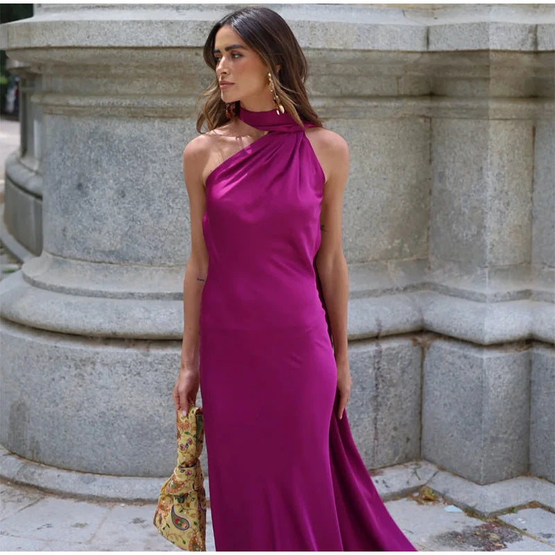 Elegant long female dress