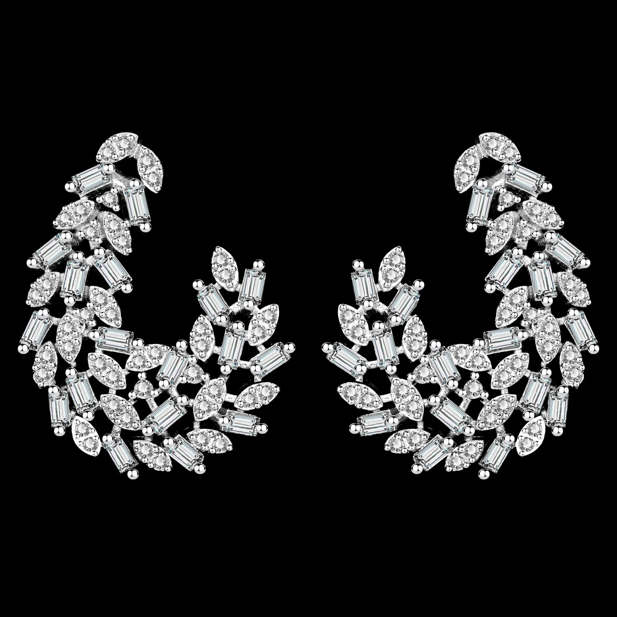 Luxury Bridal Jewelry 4 Pieces Cubic Zirconia Gold Plated