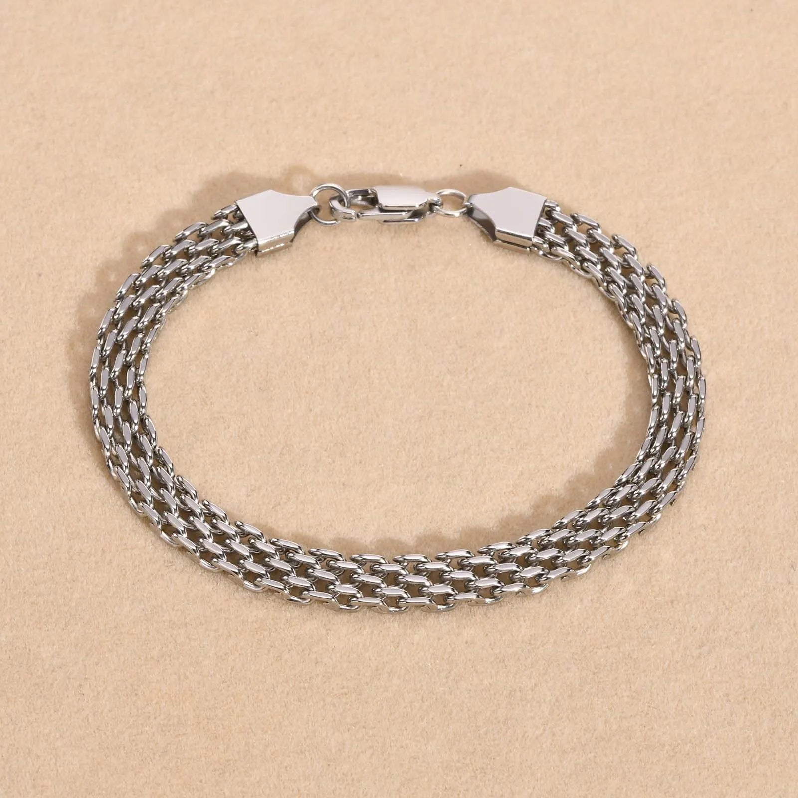 Stainless Steel Italian Mesh Chain Bracelet