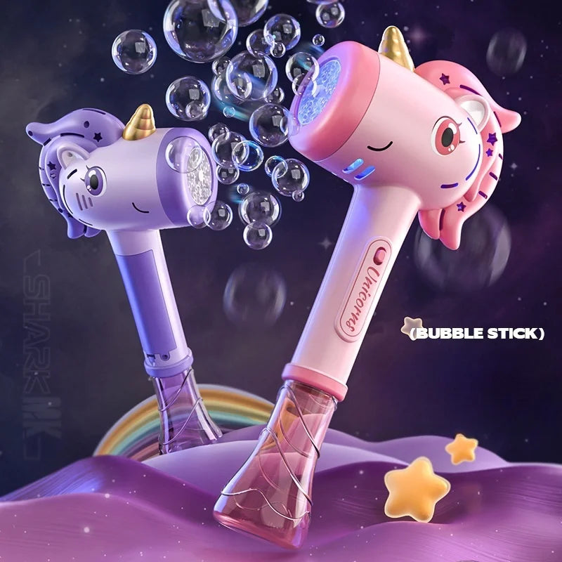 Unicorn Bubble Gun with Light and Music