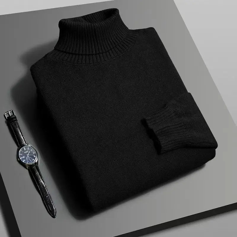 Slim Fit Turtleneck Sweater Premium Knit