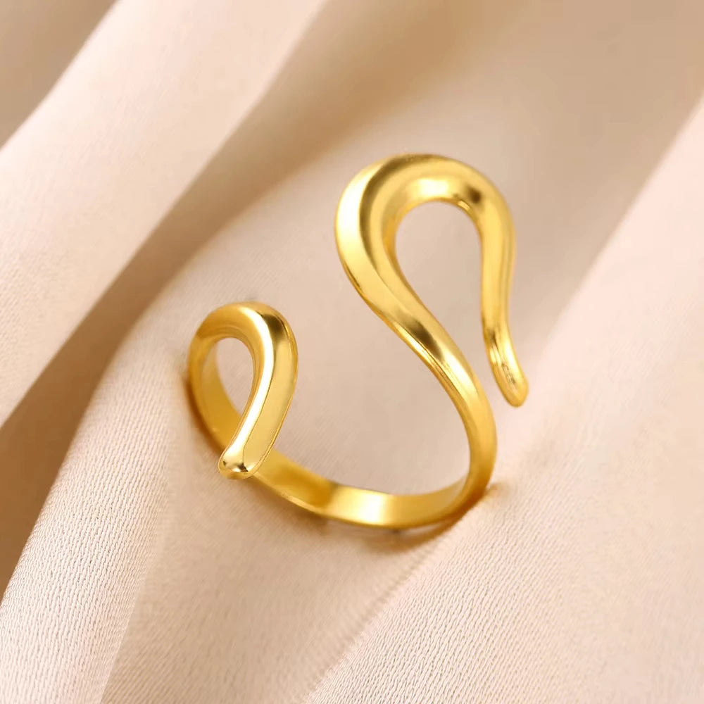 Snake Ring in 18K Gold Plated Stainless Steel