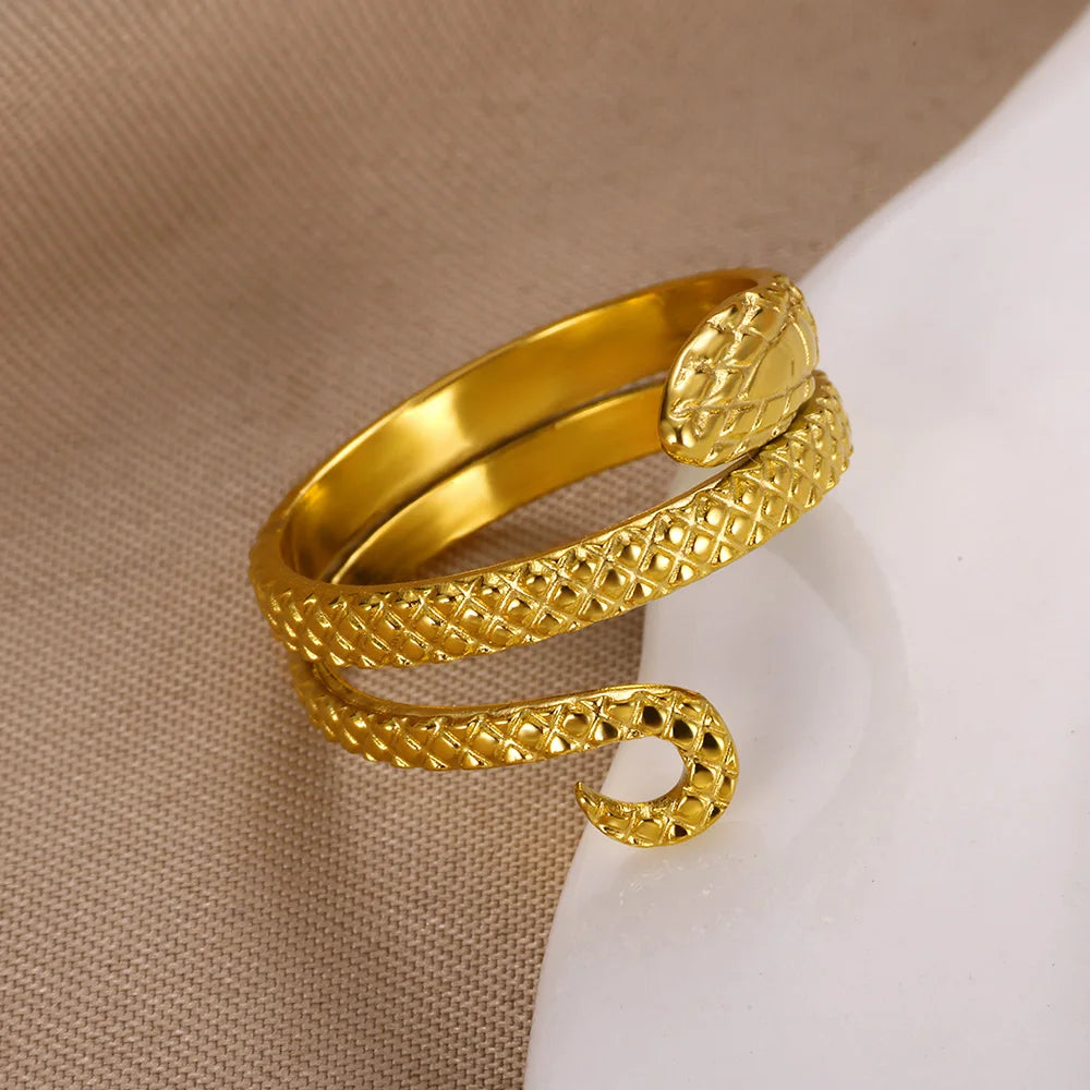 Snake Ring in 18K Gold Plated Stainless Steel